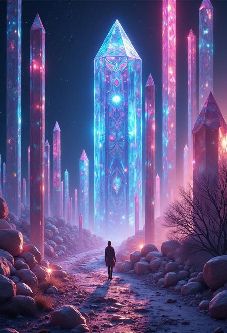 Prismatic Crystal World Morph for Flux
