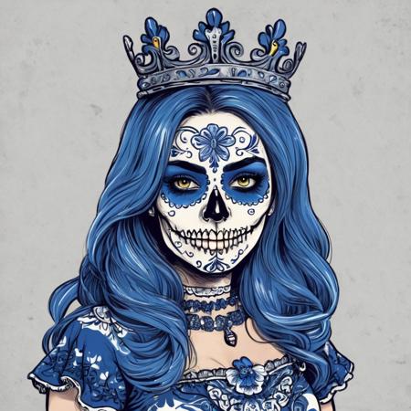 Talavera Catrina Makeup Mexican Skull (Dia de los muertos) LoRA SDXL