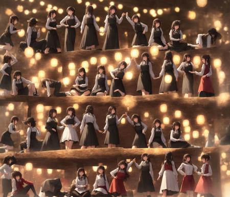 Row of40 people POSE , multi view，40个人的动作PNG图，多视图