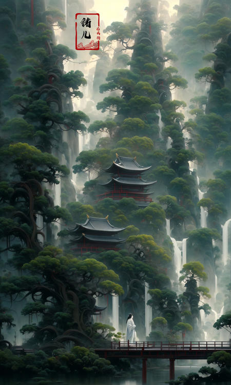 绪儿-【古风松】【 Gufeng pine 】 theme scenery