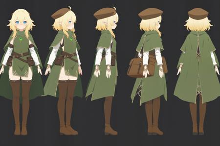 F1/XL Anime Model Turn, Multi-View, Turnaround, Model Sheet, Character Design