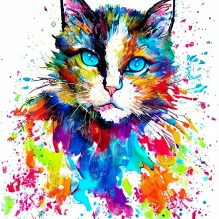 Acrylic, Multi-Colored Style Art (6)