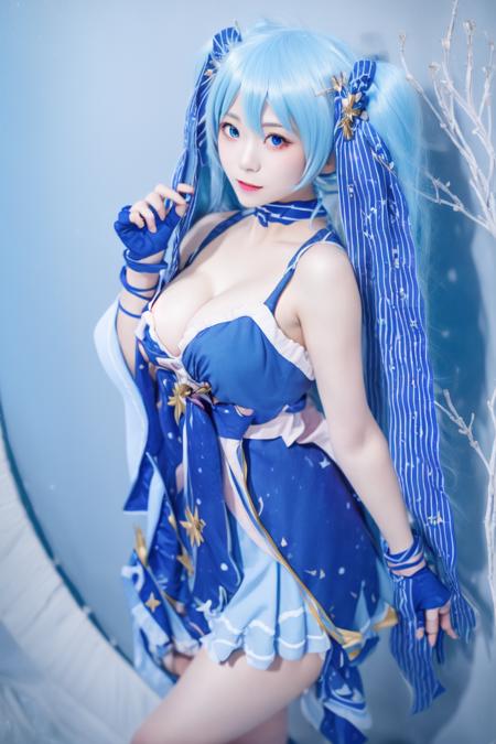【Realistic & Anime】yuki miku - cosplay / 雪初音 - snow miiku - 初音未来 cosplay