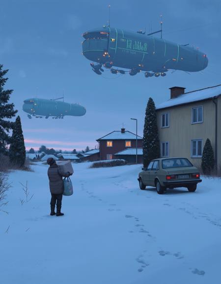 Rural Sci-fi - Digital Painting - Simon Stålenhag Style版本Flux1-Dev (ID: 1175730)