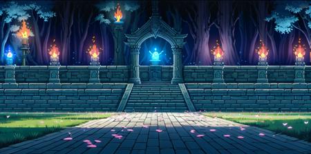 HEZI flat board pixel game scene