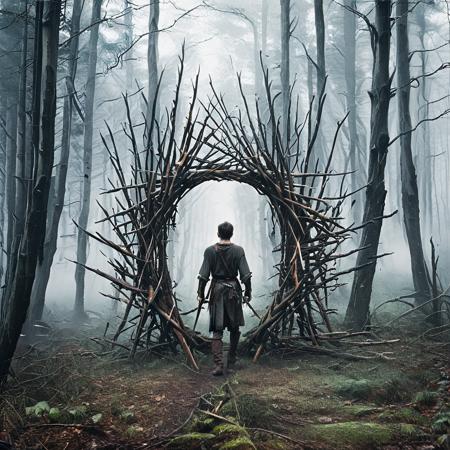 Andy Goldsworthy style nature art - portals, circles, spheres and spirals for SDXL