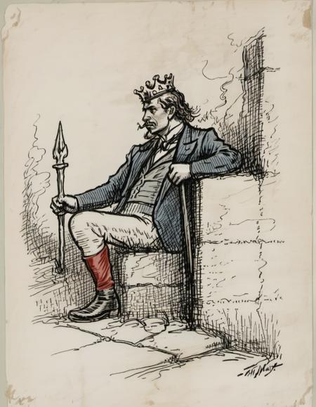 19th century political cartoon - Thomas Nast Style