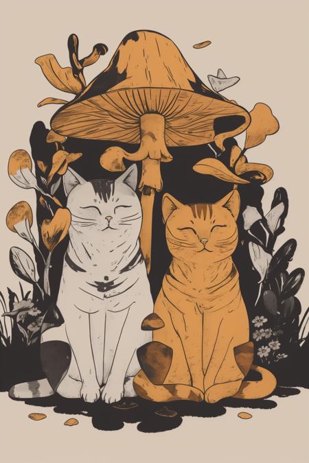 A strange combination of cat and mushroom - tangbohu 10
