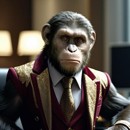 Caesar - Planet of the Apes franchise 2010s - SDXL