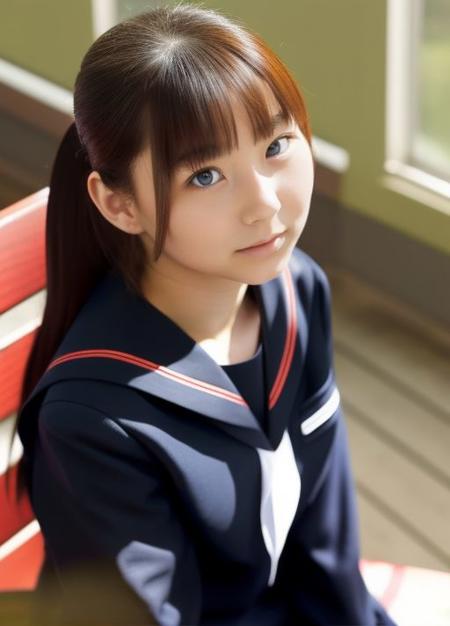 日本の冬用学校制服/Japanese winter school uniforms.