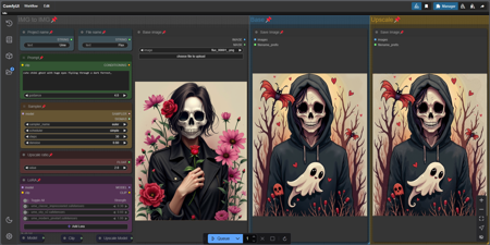 IMG to IMG simple workflow FLUX | UPSCALE | LORA | GGUF | CIVITAI Metadata