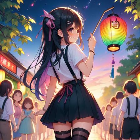 girl like colorful lantern