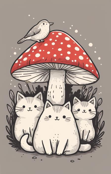 A strange combination of cat and mushroom - tangbohu [SDXL] 10