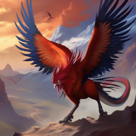 Magic Creatures: cockatrice! SDXL1.0