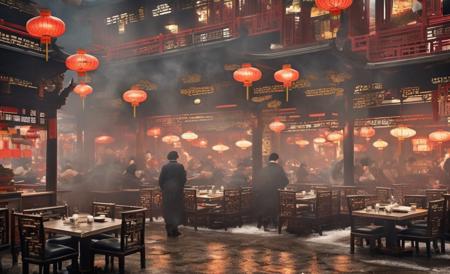 Traditional Multi Storey Wooden Chinese Restaurant