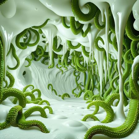 Green Tentacle White Slime - PONY