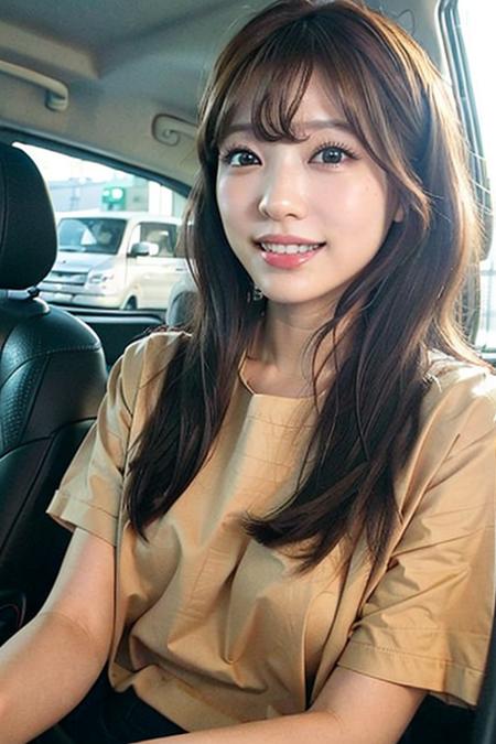 Flirting inside car