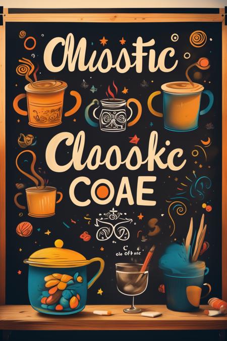 A colorful coffee shop poster or similar style - tangbohu 13版本v1.0 (ID: 453808)