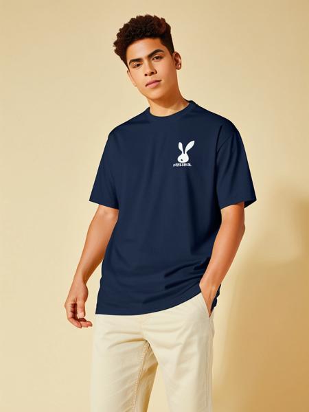 FRESH IDEAS@ he logo printed on the T-shirt_SDXL