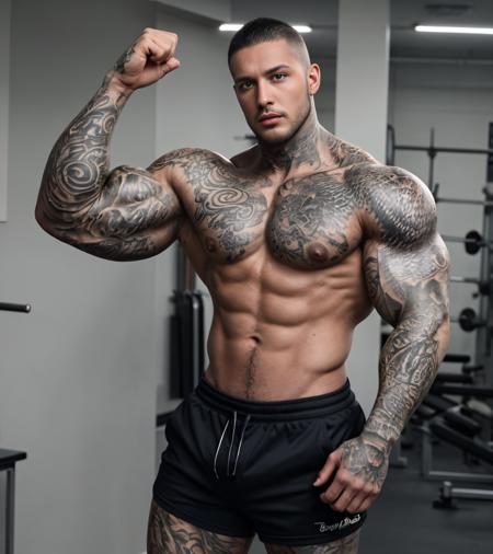 Full male body tattoo〘Clothing LoRA〙