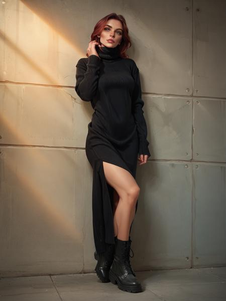 Roll Neck Sweater Dress | Clothing LoRA版本v1.0 (ID: 780881)