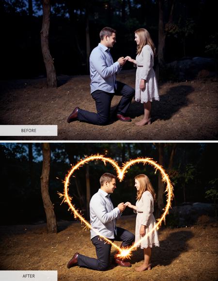 Creative Effects & Design LoRA Pack (In Context LORA)版本sparklers-effect (ID: 1040687)