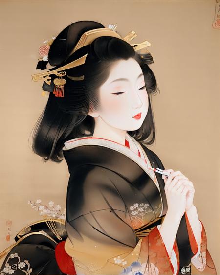 Uemura-Shoen(Nihonga) 上村松園 (日本膠彩畫)