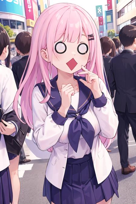Comic expression : diamond shaped mouth 菱形の口