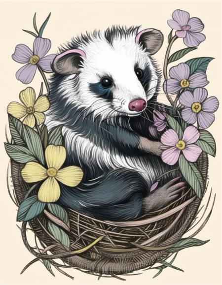 Portrait and animals sketches -  SDXL 1.0