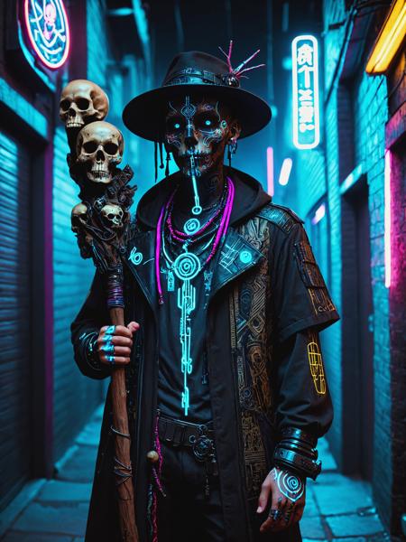 Neon Cyberpunk - Techno-Mages FLUX, SDXL & SD1.5