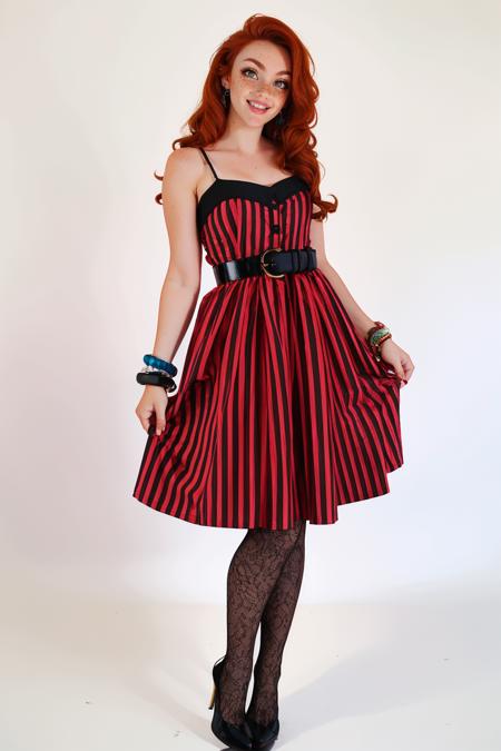 Retro Vertical Striped Dress版本v1.0 (ID: 314824)