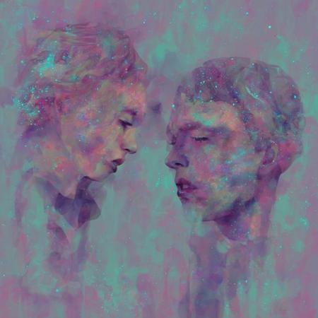 Glittery portrait