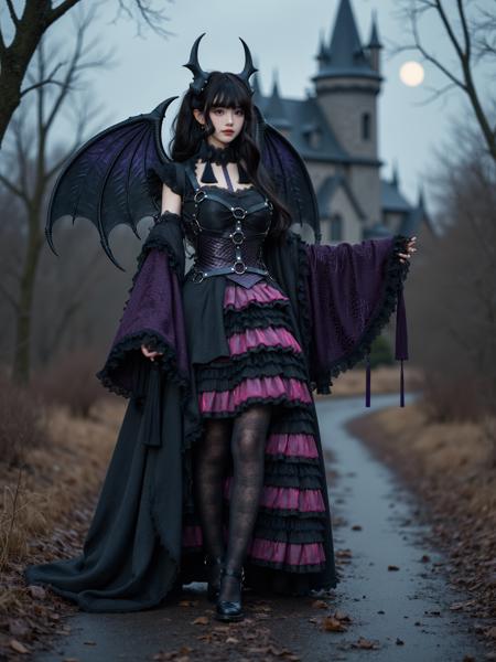 [Flux.1 D][Realistic] Gothic Dress | 哥特风裙子