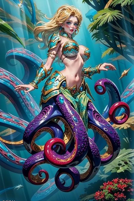Octopus Mermaid(Cecaelia, Scylla)