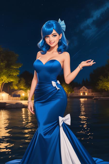 Celeb Couture - Strapless Royal Blue Gown