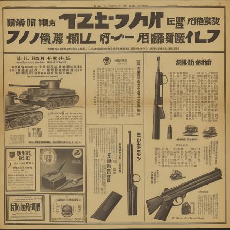Old japanese newspaper style