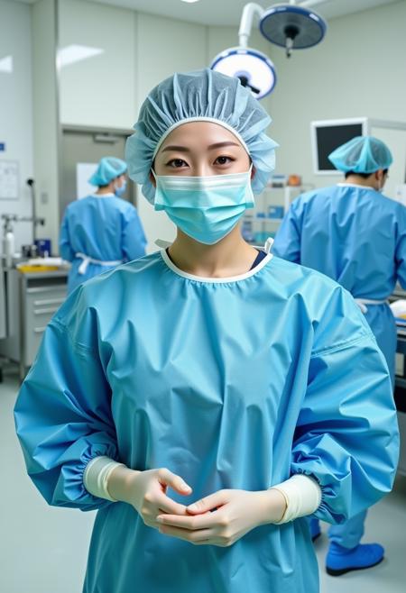 Female Surgeon / Surgical Nurse with Bouffant Cap Flux