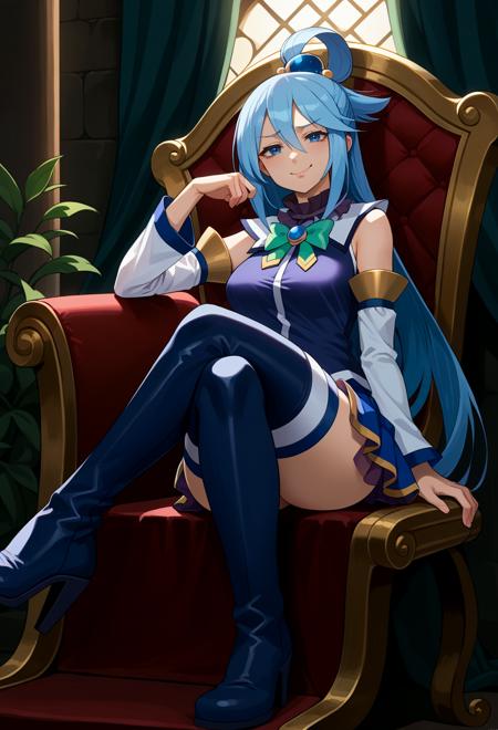 Aqua ~ KonoSuba (Kono Subarashii Sekai ni Shukufuku wo!) [2 Outfits]【Illustrious+Pony】版本v1.0 (ID: 594000)