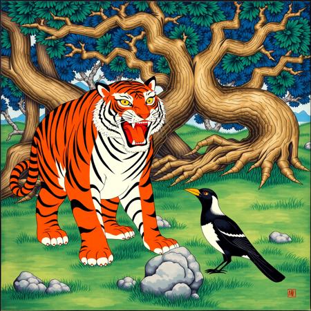 Korean Folk Art Shuttle-3-diffusion LoRa