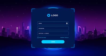 Flux-HUD Login interface
