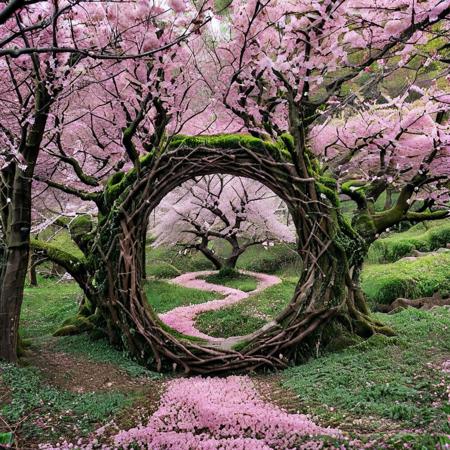 Andy Goldsworthy style nature art - portals, circles, spheres and spirals for SDXL版本V1 (ID: 892139)