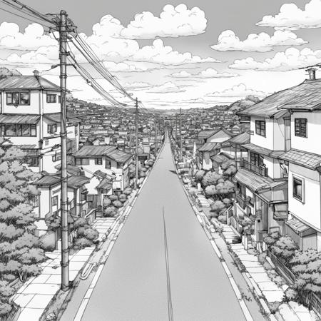 日本の住宅街の道路 / Residential streets in Japan SDXL