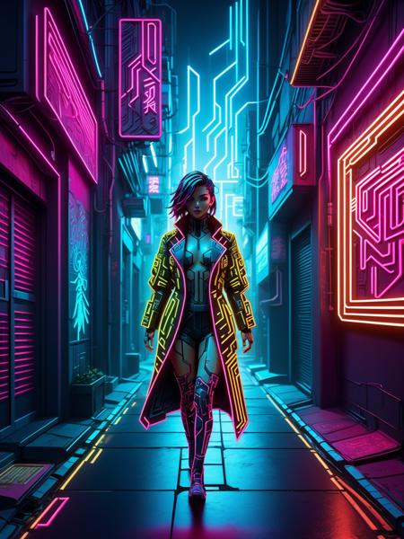 Neon Cyberpunk Papercut - FLUX & SDXL