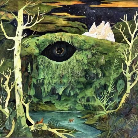 Green Nature Night Photography Art
