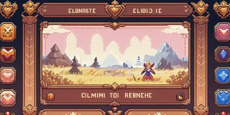 HEZI flat panel pixel game ui