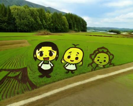 rice paddy art for maps