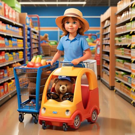 Grocery store car cart - XL