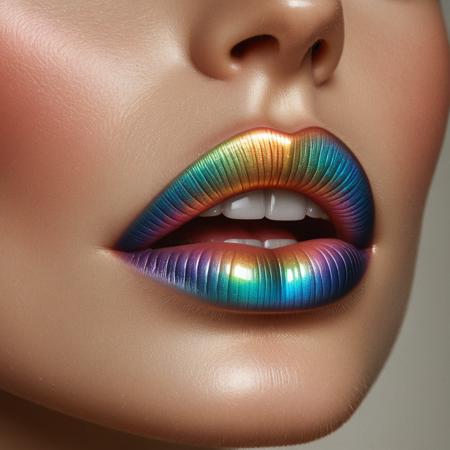 Iridescent Rainbow Lips