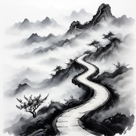 Zen Ink Wash Sumi-e (SDXL, Pony, Flux)