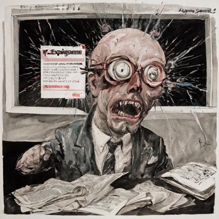 Ralph Steadman SDXL 1.0 art style lora